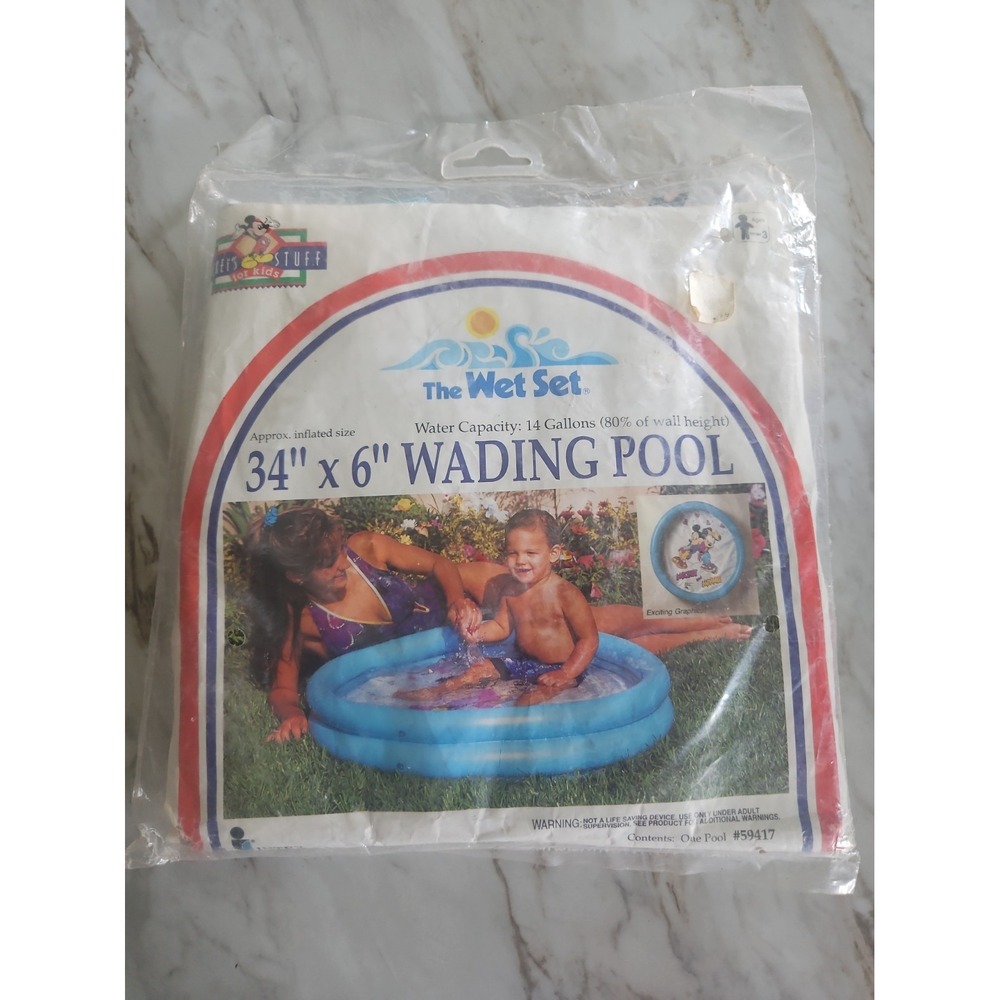 Vintage Intex Wet Set Mickey & Pals Wading Pool Disney Mickey Minnie Mouse